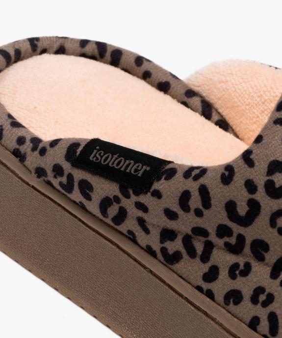 Chaussons à motifs léopard femme - Isotoner vue6 - ISOTONER - GEMO
