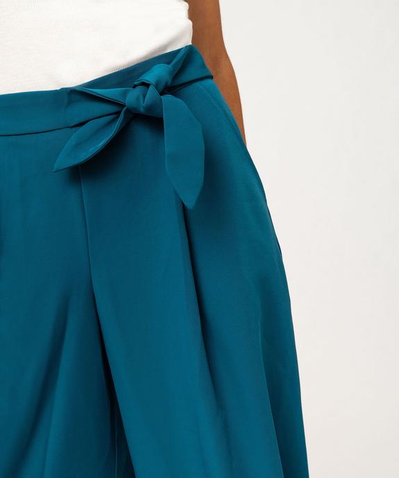 Pantacourt large avec noeud à la ceinture femme - GEMO(FEMME PAP) Pantacourt large avec noeud à la ceinture femme vue5 - GEMO(FEMME PAP) - GEMO