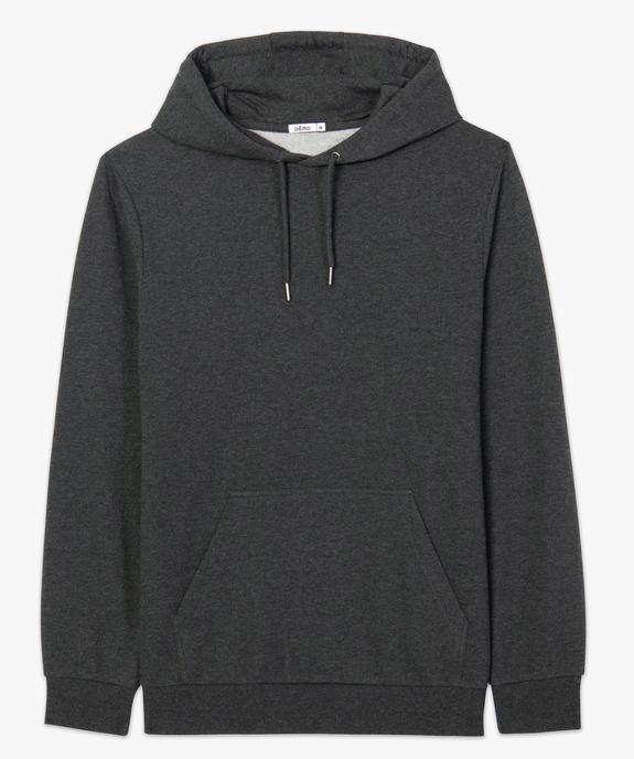 Sweat homme à capuche avec poche kangourou vue4 - GEMO (HOMME) - GEMO