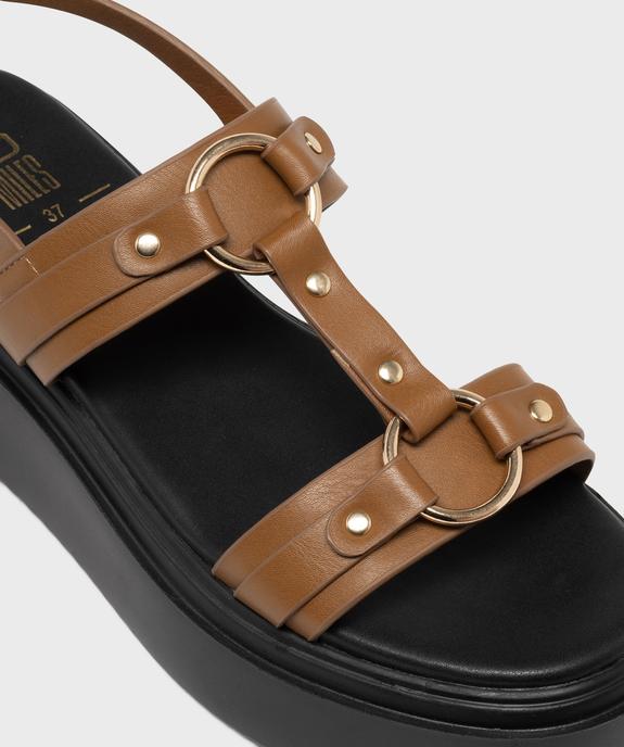 Sandales à brides sur semelle plateforme femme - 5 Miles vue6 - 5 MILES - GEMO