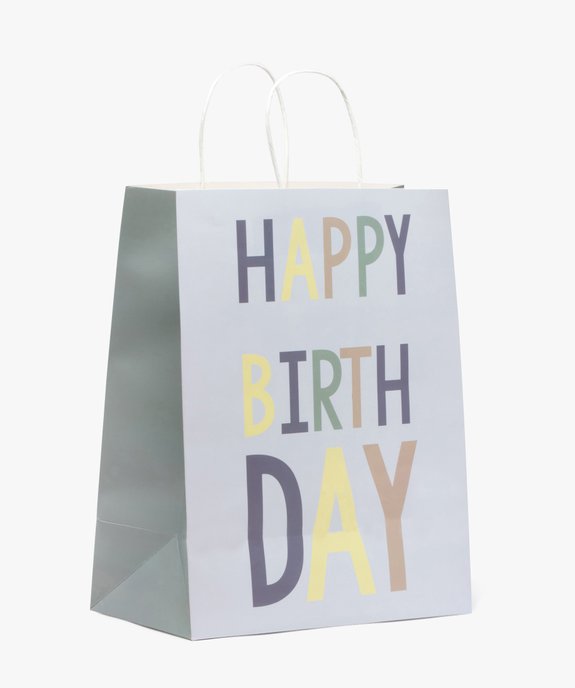 Sac cadeau d'anniversaire en papier recyclé imprimé vue1 - GEMO (ACCESS) - GEMO