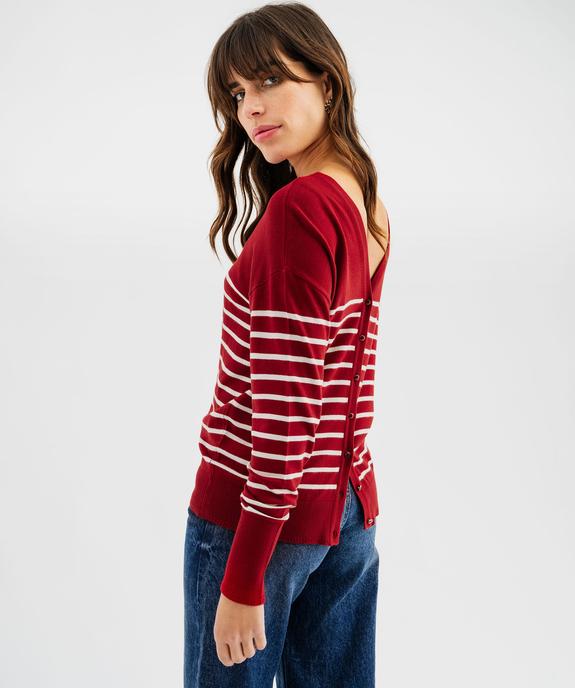 Gilet rayé en maille fluide et douce femme vue1 - GEMO 4G FEMME - GEMO