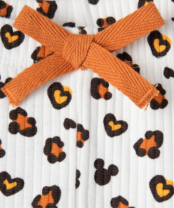 Legging en maille côtelée imprimé léopard - Disney  vue2 - DISNEY BABY - GEMO