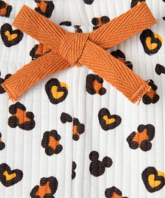 Legging en maille côtelée imprimé léopard - Disney  vue2 - DISNEY BABY - GEMO