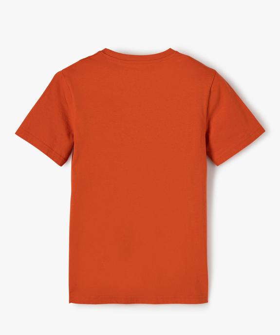 Tee-shirt garçon à manches courtes avec large motif vue3 - GEMO (JUNIOR) - GEMO