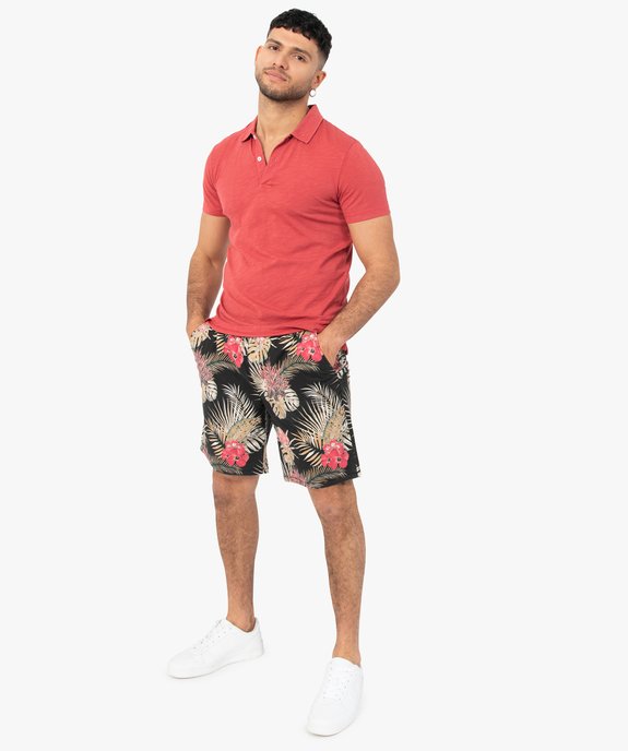 Bermuda homme à motifs fleuris vue5 - GEMO (HOMME) - GEMO