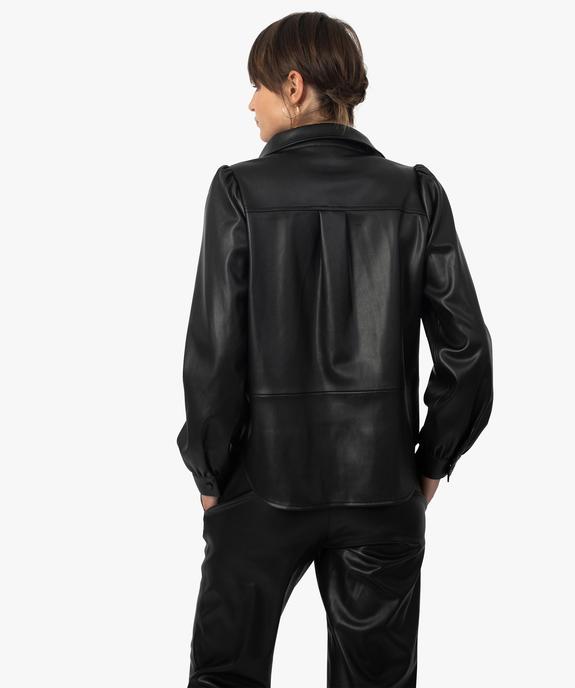 Chemise femme en matière synthétique imitation cuir vue3 - GEMO(FEMME PAP) - GEMO