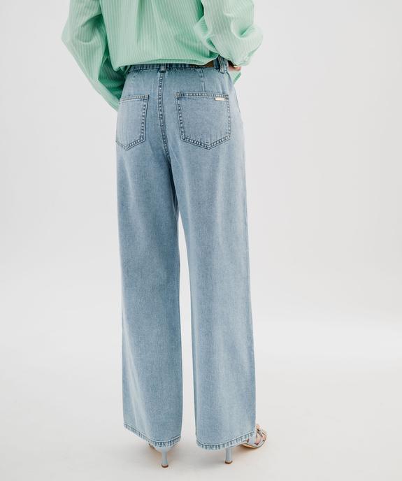 Jean large à pinces en denim léger femme - LuluCastagnette vue3 - LULUCASTAGNETTE - GEMO