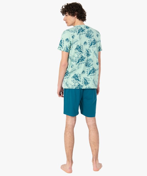 Pyjashort homme tee-shirt imprimé et short uni vue3 - GEMO(HOMWR HOM) - GEMO