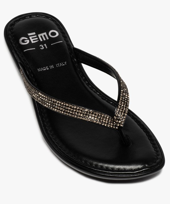Tongs fille à strass et petit talon compensé vue5 - GEMO (ENFANT) - GEMO