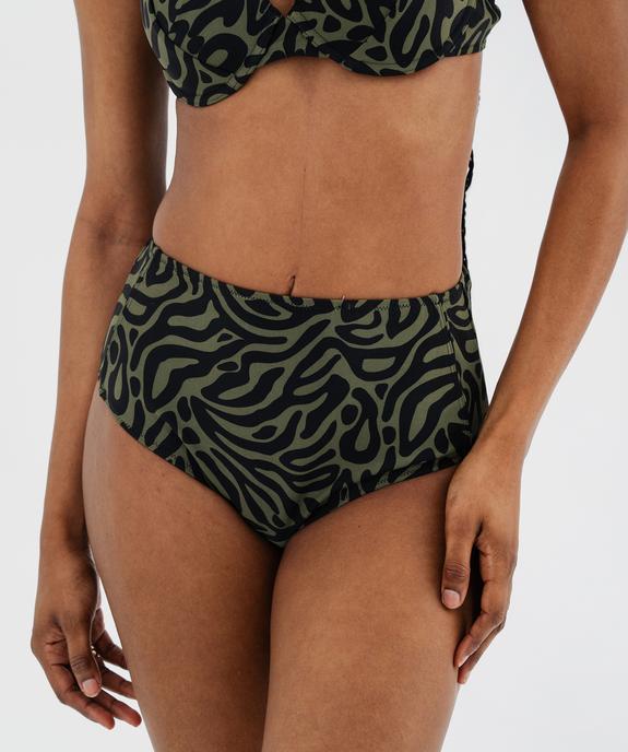 Bas de maillot de bain forme culotte taille haute sculptant femme vue1 - GEMO (PLAGE) - GEMO