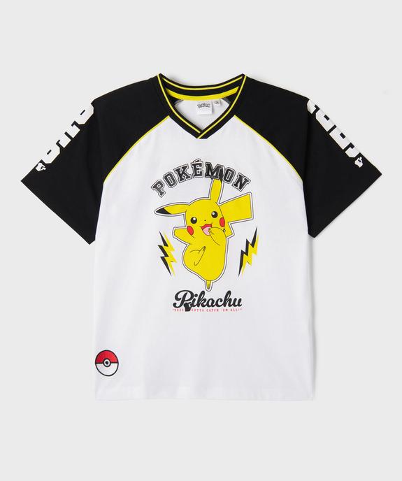 Tee-shirt manches courtes esprit sportif à motif Pikachu garçon - Pokemon vue1 - POKEMON - GEMO