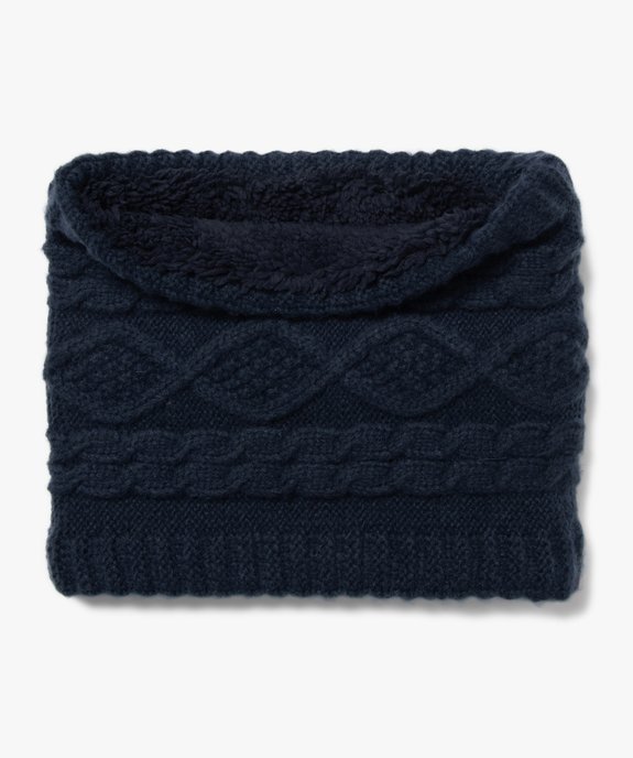 Echarpe snood torsadée avec doublure sherpa fille vue1 - GEMO 4G FILLE - GEMO