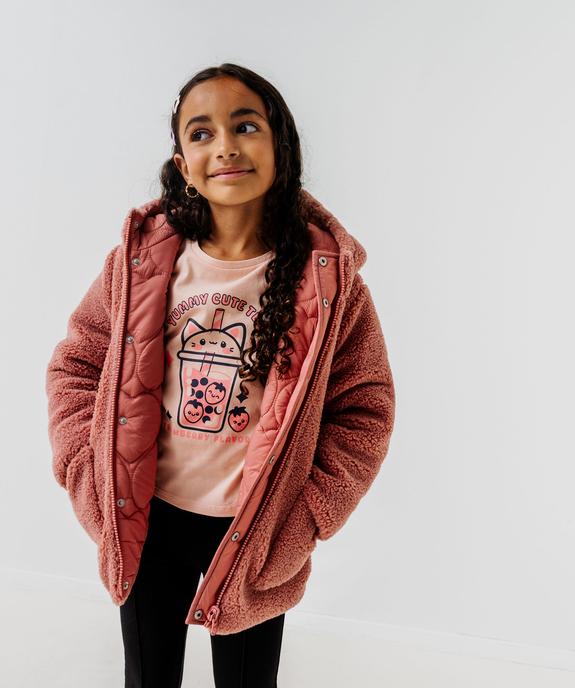 Manteau à capuche réversible fille - GEMO (ENFANT) Manteau à capuche réversible fille vue7 - GEMO (ENFANT) - GEMO