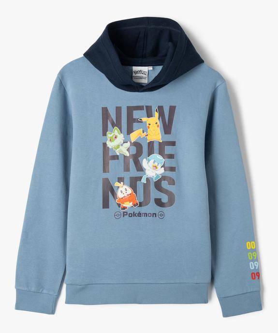 Sweat à capuche avec motifs Pokemon garçon - Pokemon vue3 - POKEMON - GEMO