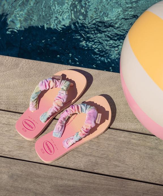 Tongs Kids Fluffy avec brides en velours fille - Havaianas vue1 - HAVAIANAS - GEMO