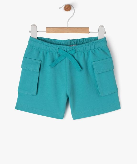 Short en maille avec poches à rabat sur les cuisses bébé garçon vue1 - GEMO 4G BEBE - GEMO