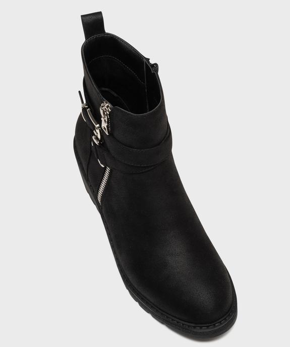 Boots zippées à talon compensé femme - VALENTINA BALDANO GEMO FORGOOD Boots zippées à talon compensé femme vue5 - VALENTINA BALDANO GEMO FORGOOD - GEMO