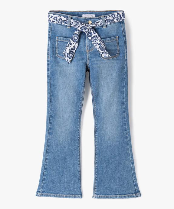 Jean fille coupe Flare avec ceinture imprimée - LuluCastagnette vue3 - LULUCASTAGNETTE - GEMO