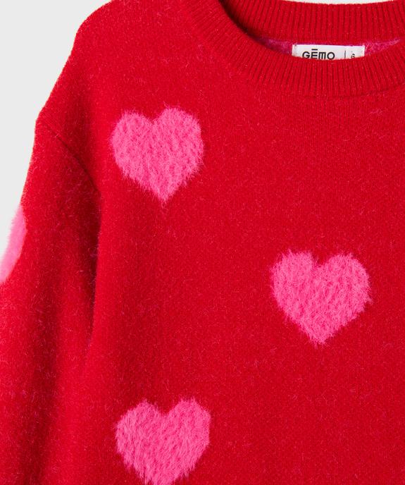 Pull douillet à motifs all over fille vue2 - GEMO (ENFANT) - GEMO