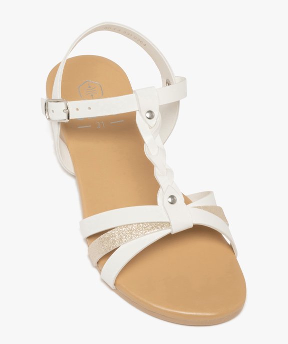 Sandales fille avec bride centrale tressée et brides fantaisie vue5 - GEMO (ENFANT) - GEMO