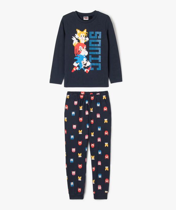 Pyjama 2 pièces en coton imprimé garçon - Sonic vue1 - SONIC - GEMO
