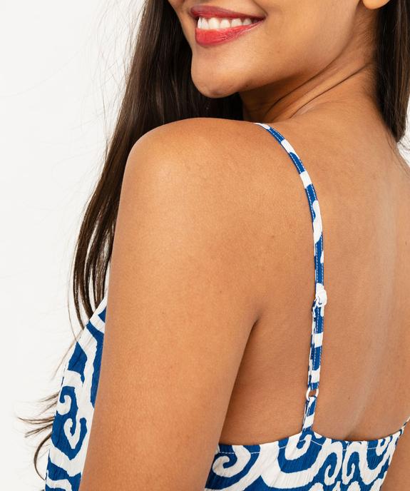 Robe imprimée à fines bretelles et taille empire femme vue2 - GEMO(FEMME PAP) - GEMO