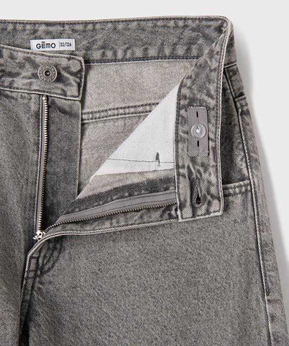 Jean délavé coupe Super Baggy avec taille ajustable garçon vue2 - GEMO (JUNIOR) - GEMO