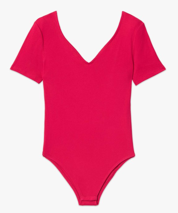 Body femme à manches courtes avec double décolleté vue4 - GEMO(FEMME PAP) - GEMO
