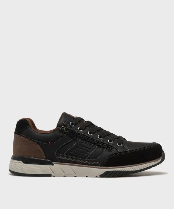 Baskets basses de ville à lacets et zip homme - Urban Steps vue1 - URBAN STEPS - GEMO