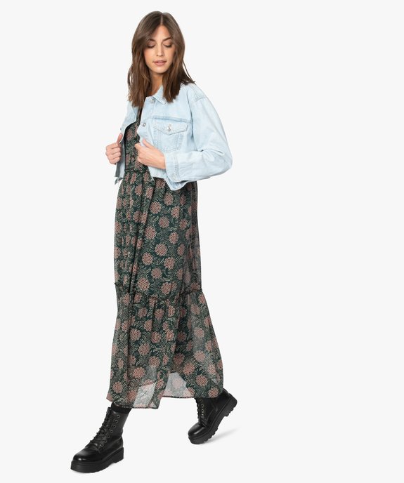 Robe femme à imprimé fleuri longueur cheville vue5 - GEMO(FEMME PAP) - GEMO
