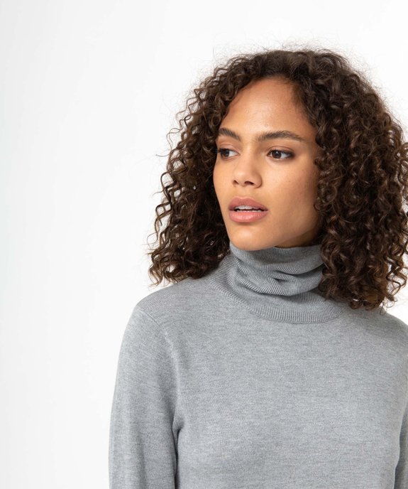 Pull femme en maille fine à col roulé vue1 - GEMO 4G FEMME - GEMO