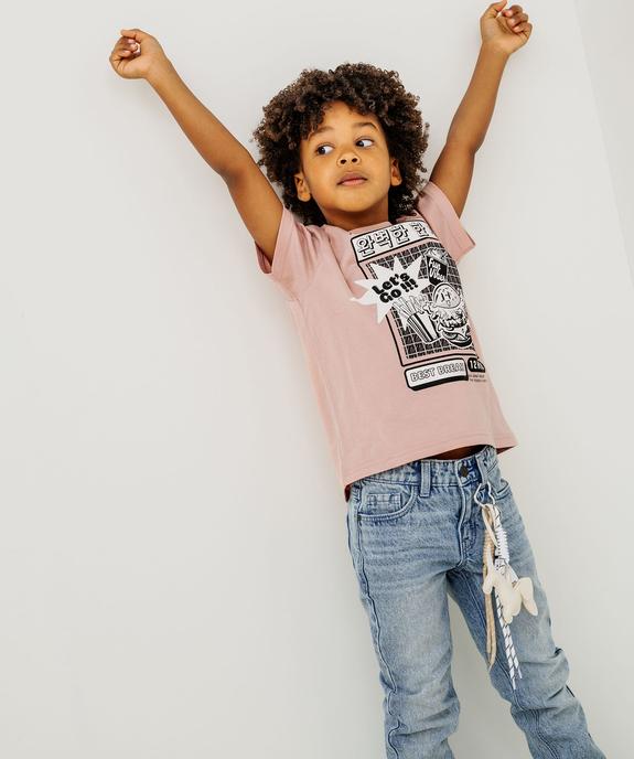 Tee-shirt manches courtes avec motif XXL garçon vue4 - GEMO 4G GARCON - GEMO