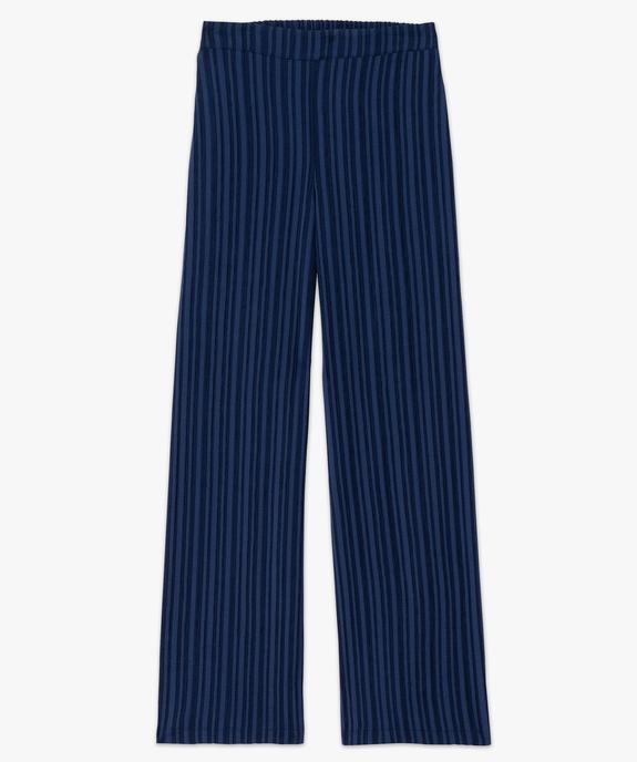 Pantalon large à rayures ton sur ton femme vue4 - GEMO(FEMME PAP) - GEMO