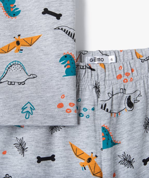 Pyjashort garçon en jersey imprimé dinosaures vue2 - GEMO (ENFANT) - GEMO