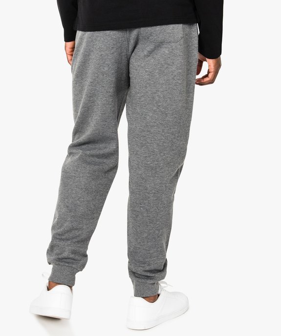 Jogging homme en molleton uni vue3 - GEMO (HOMME) - GEMO