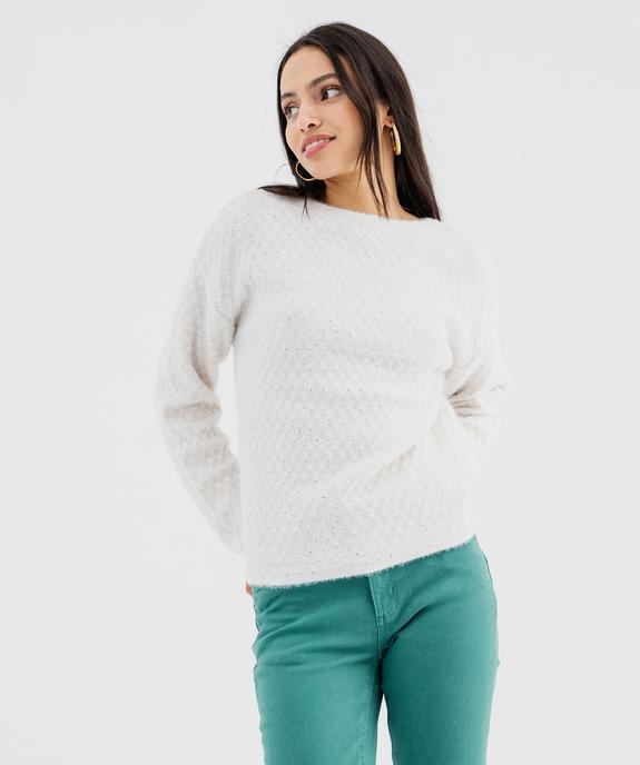Pull en maille fantaisie avec fil métallisé femme vue2 - GEMO(FEMME PAP) - GEMO