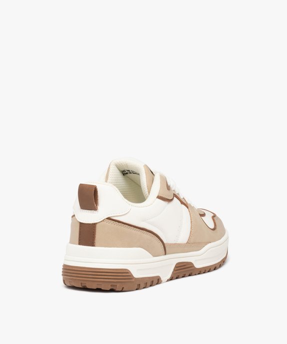 Baskets femme colorées à lacets style retro 90 vue4 - GEMO 4G FEMME - GEMO