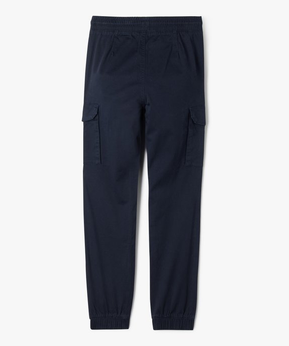 Pantalon en toile coupe jogger slim garçon vue6 - GEMO 4G GARCON - GEMO