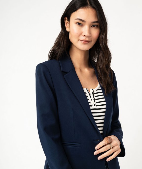 Veste de tailleur en maille extensible femme vue2 - GEMO(FEMME PAP) - GEMO