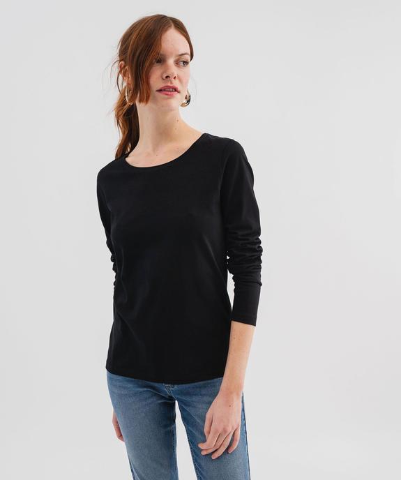 Tee-shirt manches longues à col rond femme vue1 - GEMO 4G FEMME - GEMO