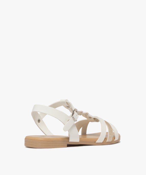 Sandales fille avec bride centrale tressée et brides fantaisie vue4 - GEMO (ENFANT) - GEMO