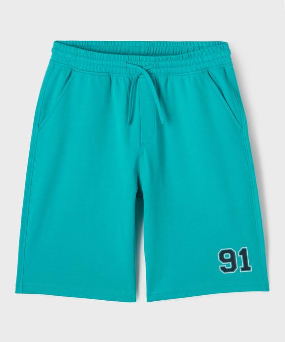 Bermuda de sport à taille élastiquée 100% coton garçon vue1 - GEMO (JUNIOR) - GEMO