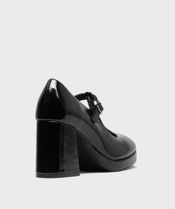 Escarpins Salomé vernis à talon bloc femme - Follow Me vue4 - FOLLOW ME - GEMO