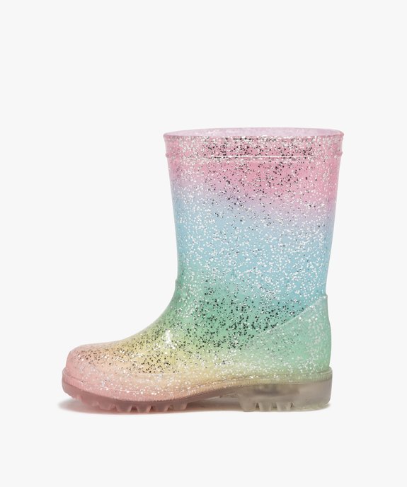 Bottes de pluie fille arc-en-ciel à paillettes vue4 - LOVELY WINGS - GEMO