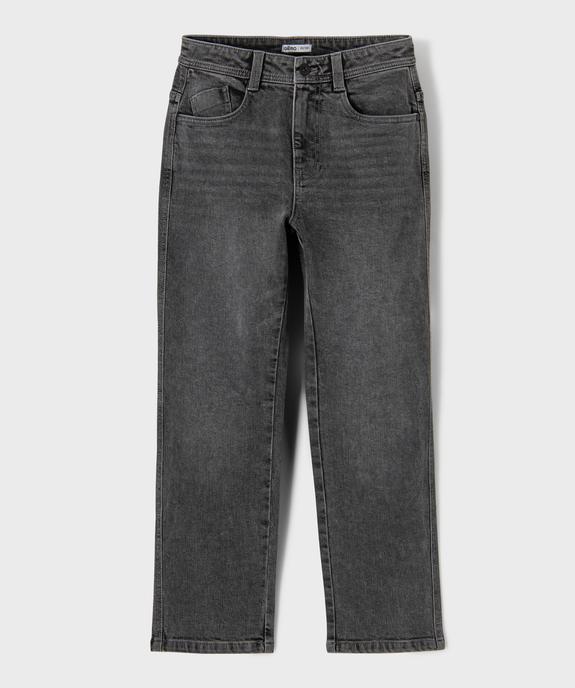 Jean regular en denim de coton stretch délavé garçon vue1 - GEMO (JUNIOR) - GEMO