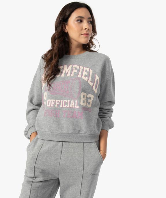 Sweat femme court avec motif XXL – Camps United vue2 - CAMPS UNITED - GEMO
