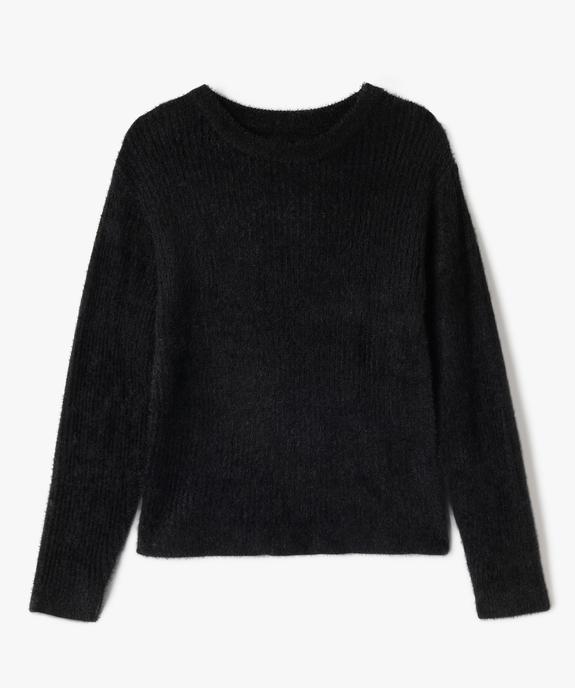 Pull en maille duveteuse à col rond fille vue1 - GEMO (JUNIOR) - GEMO