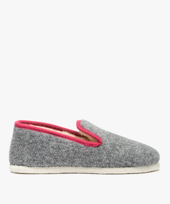 Chaussons femme style charentaises bicolores vue1 - GEMO(HOMWR FEM) - GEMO
