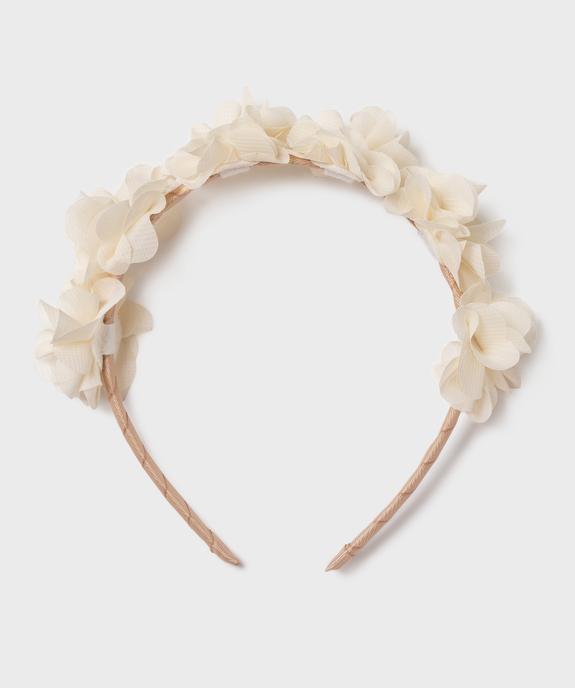 Serre-tête en tissu fantaisie rehaussé de fleurs fille vue1 - GEMO (ACCESS) - GEMO